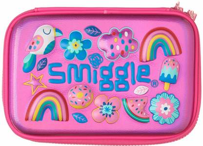 Smiggle NA Rainbow Print Art Polyester Pencil Box