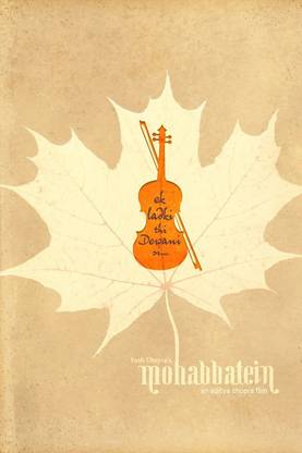 mohabbatien wall poster minimal bollywood poster Paper Print