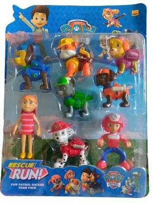 The Simplifiers Paw Patrol Dogs Racer Pups with Ryder and Katie Figure Set of 8 Pieces