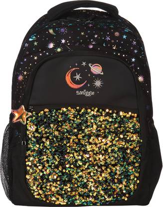 Smiggle Sggle Lunar Backpack with Three Zipped Compartments | Space Print Backpack