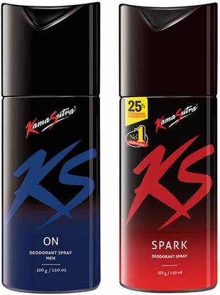 Kamasutra Deodorant Ks Deo Set of Two On and Spark Ks Deo For Men Deo For Man KS Spark Deo Deodorant Spray  -  For Men