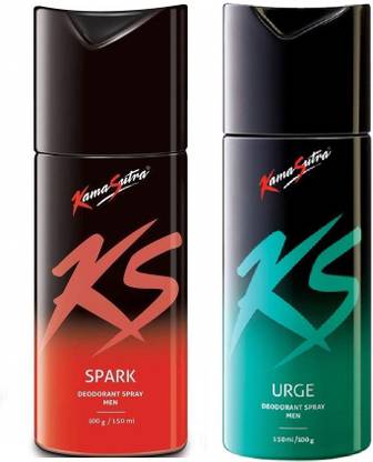 Kamasutra Deodorant Ks Deo Set of Two Spark and Urge Ks Deo For Men Deo For Man KS Spark Deo Urge Deo Deodorant Spray  -  For Men