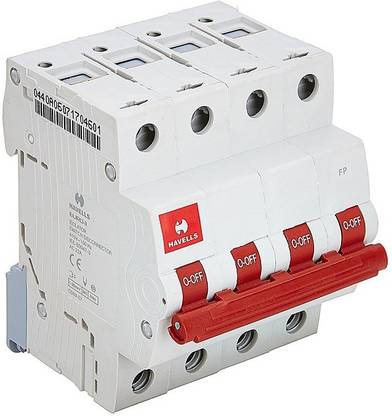 HAVELLS DHMGIFPX040 PVC Plastic 40A FP Switch Disconnector Euro 2 (White,Pack of 1) DHMGIFPX040-Pk1 MCB