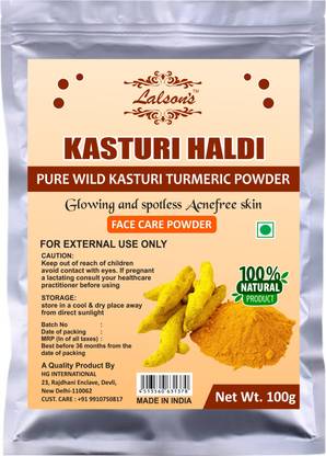 Lalson's Kasturi Haldi Pure Wild Kasturi Turmeric Powder For Face & Skin Care