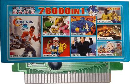 VK MART 8 Bit Tv Video Game Cassetts Like 76000 IN 1 CASSETTES AND INBUILT GAMES  Gaming Accessory Kit