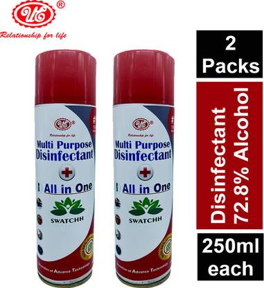 UE Disinfectant Aerosol 250 ml Pack of 2 Sanitizer Spray Bottle