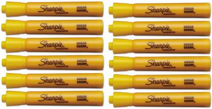 Sharpie Accent Tank-Style 12pc Smear Guard Yellow Highlighters