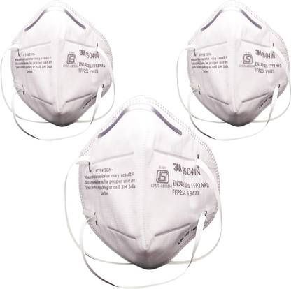 3M 9504 IN Approved Anti Pollution Mask with Adjustable Nose Clip | Self Design Mask | Pack of 3