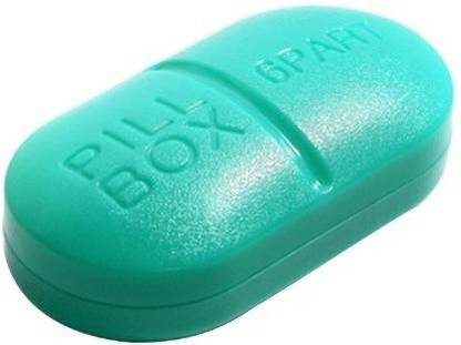 GADGET TREE 7 Medicine Tablet Case 6 Parts Rectangle Shaped Portable Pill Box Pill Box