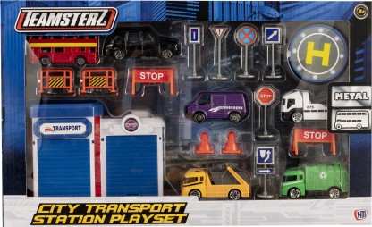 Teamsterz Mobile Police Breakout HQ Play Set with 5 Die-Cast Vehicles