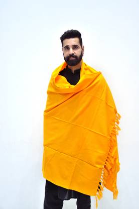 Indian shawl Wool Solid Men Shawl