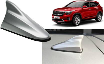 Auto Kite Silver Shark Fin Replacement Signal (AM/FM)Receiver Antenna For Kia Seltos Hidden Vehicle Antenna