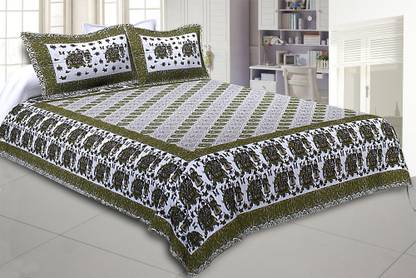 Texstylers 150 TC Cotton Queen Printed Flat Bedsheet