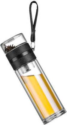 Not available Glass Bottle/Kettle/Teapot with Steel Infuser for Tea & Coffee with Separation Cup 400 ml Flask