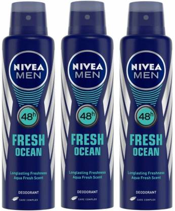 NIVEA Deo for women 3 set of Fresh Ocean deo for deo nivia deo Body Spray  -  For Men