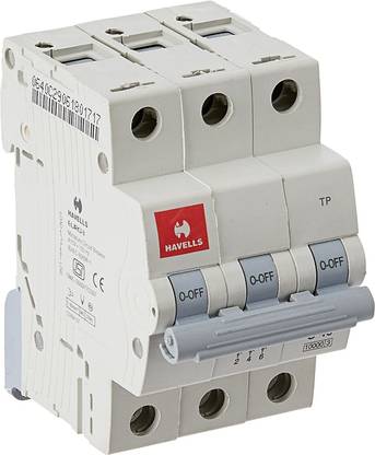 HAVELLS DHMGCTPF040 PVC Plastic 40A MCB TP C Curve (White) DHMGCTPF040 MCB