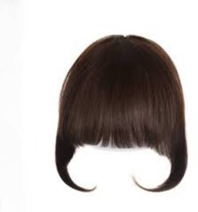 HEROSHIV INDIA Front bangs fringe dark brown  Extension Hair Extension