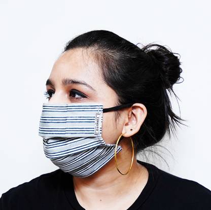 TONOTO Reusable Washable 100% Cotton Cloth Block Printed 3PLY Face Mask With Nose Pin-Unisex TNT-165 Reusable, Washable Cloth Mask