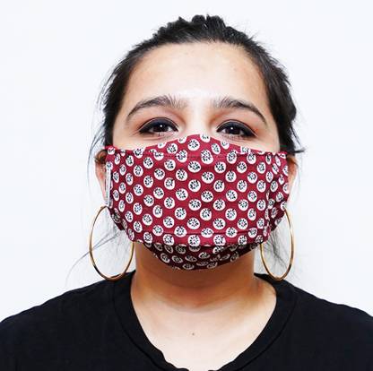 TONOTO Reusable Washable 100% Cotton Cloth 3D Origami Face Mask with Filter Pocket and Nose Pin-Women TNT-035 Reusable, Washable Cloth Mask