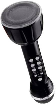 VRJTEC Type 2 Wireless Microphone hifi speaker Mike Portable Handheld Mic with Bluetooth Speaker - Black Microphone