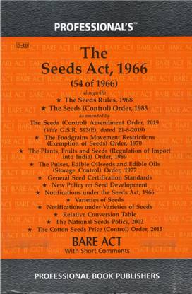 Seeds Act,1966 Alongwith Seeds Rules