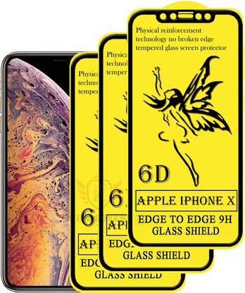 KING COVERS Edge To Edge Tempered Glass for Apple iPhone X