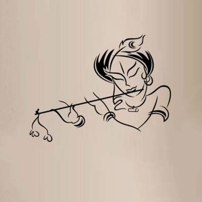 Morten 100 cm Krishna pic Non-Reusable Sticker