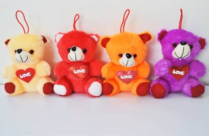 Everyhome Teddy Buddies - Set of 4 Small Stuffed Toys  - 16 cm