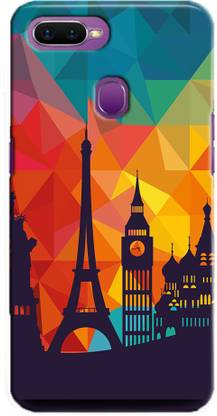 INDICRAFT Back Cover for OPPO A7, CPH1901 BLUE WALL, TEXTURE, ABSTRACT ART, COLORFUL,