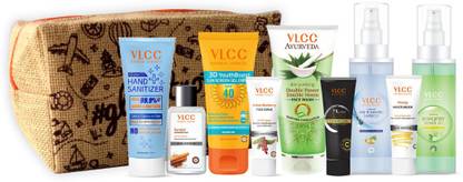 VLCC Refresh and Glow Kit with Pouch | skin Care, Hair Care, hygiene Essentials Combo for women | beauty combo set for women | beauty gift set | beauty sets | skin care combo