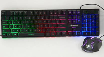 NUBWO NKM-623 SAVITAR GAMING KEYBOARD AND MOUSE COMBO Wired USB Standard Desktop Keyboard Compatible with Desktop, Laptop, Mac