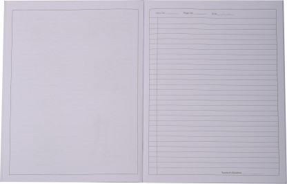 Edulife Biology Practical Regular Notebook 1 Side Ruled & 1 Side Plain ...