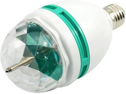 glowtech 360 Degree Rotating Disco LED Light Bulb for Party Single Disco Ball Single Disco Ball