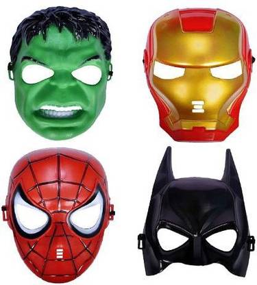 MTC Party item Superhero/Cartoon Mask for kids (Pack of 4) Party Mask