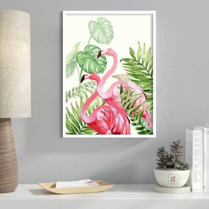 Painting Mantra Art Flamingo Framed Canvas Art Print, Painting -13 X 17 Inch Canvas 17 inch x 13 inch Painting