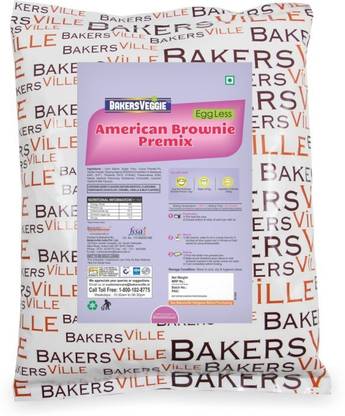 Bakersveggie American Brownie Cake Premix (cake mix), 1 Kg 1 kg