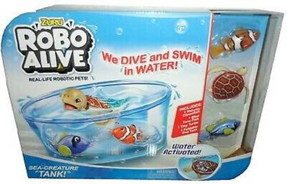 Robo Alive Zuru Real Life Robotic Pets - 2 Fish 1 Turtle