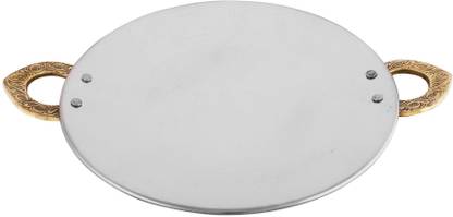 JS Hotelware Stainless Steel Tawa Matt Finish Plate Serving Set