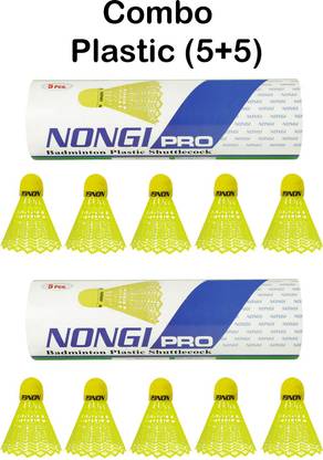 Nongi Pro Yellow Colored cork Plastic Shuttle  - Yellow