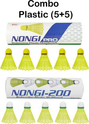 Nongi PRO combo Plastic Shuttle  - Yellow
