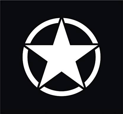 Signkart 10 cm Star Royal Sticker, White Reflective (Pack of 2) for Helmet, Bike/Car, Wall Decals - 10 x 10 cm, High Quality UV Vinyl die Cut - Water Proof, No Fade Self Adhesive Sticker