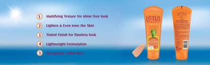 LOTUS Sunscreen - SPF 50 PA+++ Safe Sun 3-In-1 Matte Look Daily Sunblock - SPF 40 100g