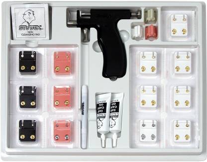 STUDEX Universal Ear Piercing Instrument Kit With 13 Pairs Ear Studs Permanent Tattoo Kit