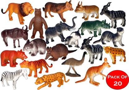 Miniature Mart Set Of 20 Small Size Jungle Animal Figures