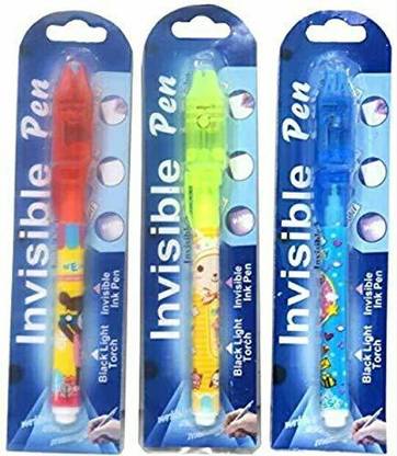 Crazyy Shop Invisible Ink Magic Pen/Cheating with UV-Light Pen (Random Color) Marker Ink