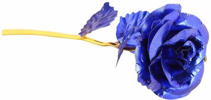 Delhi Gift House Blue Artificial Rose Blue Rose Artificial Flower