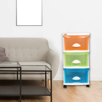 National Store-IT 190 Multipurpose Storage Drawer,Multi-Color Plastic Free Standing Chest of Drawers