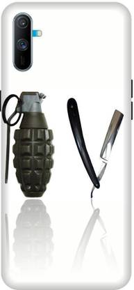 Bluvver Back Cover for Realme C3/RMX2027 Bomb,knif,Weapon,Hard Case, Plastic