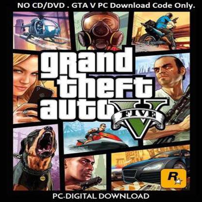Grand Theft Auto V ROCKSTAR Download code only (No CD/DVD) (Code in the Box - for PC)