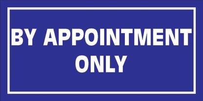 imbue BY APPOINTMENT ONLY Emergency Sign